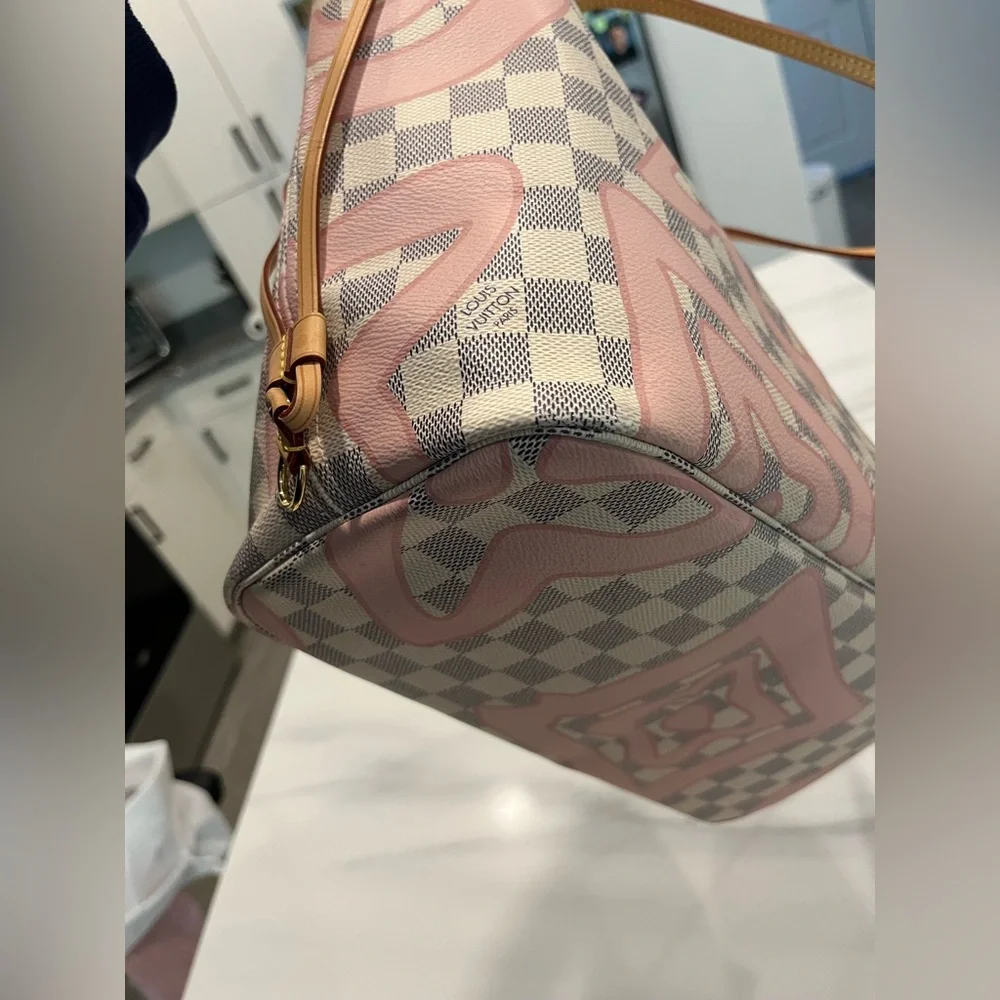 Louis Vuitton Damier Azur Tahitienne Neverfull w/Pouch MM - Picture 10 of 16